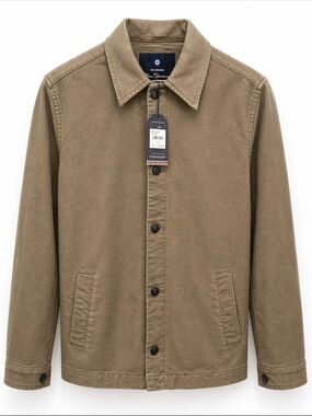 Men’s Ben Sherman Coach Jacket NWT Shitake Olive Tan Size M - NEW !
